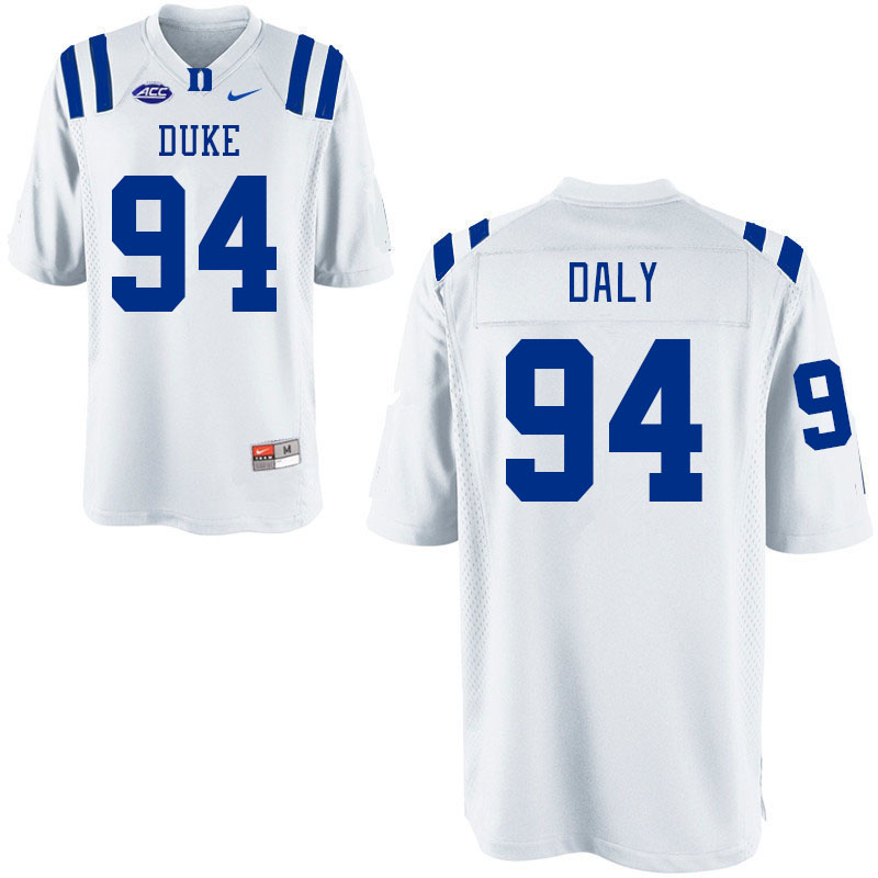 Men #94 Ryan Daly Duke Blue Devils College Football Jerseys Stitched-White